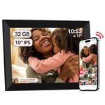 32GB FRAMEO 10.1 inch WiFi Digital Picture Frame, IPS Touch Screen Smart Cloud Photo Frame, Share Photos or Videos via Free Frameo APP Anywhere Anytime, Auto-Rotate, Wall Mountable