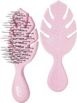 Wet Brush Go Green Mini Detangler - Detangling Travel Hair Brush - Ultra-Soft IntelliFlex Bristles Glide Through Tangles with Ease - Gently Loosens Knots While Minimizing Pain, Split Ends ad Breakage