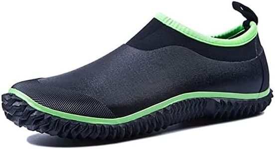 TENGTA Unisex Waterproof Garden Shoes Womens Rain Boots Mens Car Wash Footwear Green 13