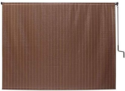 Coolaroo 454180 Cordless Outdoor Roller Shade, 4'x6', Alderwood