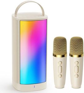 HWWR Karaoke Machine with 2 Wireless Microphones