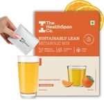 The Healthspan Co. Sustainably Lean | Improve Metabolism To Manage Weight | For Men & Women | Fiber Rich | 10 BN CFU Probiotic | 15 Days Pack | Pack of 1 | Orange Flavour