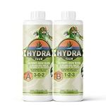 HydraGrow A & B Base Grow Nutrients Set of 8oz - 2 Part Liquid Plant Food for Hydroponic Systems & Soil Gardens - Indoor and Outdoor Fertilizer for Vegetative Growth & Vegetables - NPK 3-0-2 & 1-2-3