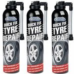 3 x 300ml Quick Fix Tyre Emergency Temporary Puncture Sealant Wheel Repair Car