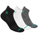 BAMBOS Bamboo Socks for Men Anti-Microbial Ultra Soft Padded Ankle Socks, Pack of 3 Multicoloured