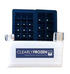 ClearlyFrozen High Capacity Clear Ice Tray/Maker With Molds For Ten 2" and Twenty-One 1.3" Crystal Clear Artisanal Cubes