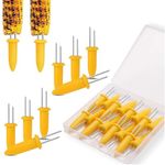 24PCS Corn Holders, Stainless Steel Corn Holder Twin Prong Sweetcorn Holder Corn on The Cob Skewers Fruit Fork for Kitchen Tool Outdoor Home BBQ Cooking