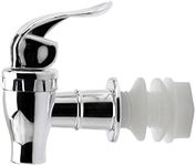 AquaNation BPA Free Replacement Cooler Faucet Water Bottle Jug Ceramic Water Crock Reusable Spigot Spout Water Beverage Lever Pour Dispenser Valve Gravity Water Tap - Chrome (1)