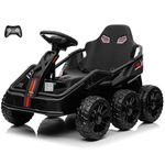 Voltz Toys 12V 6-Wheel UTV Ride-On Car for Kids, Remote Control, EVA Tires, Kids Electric Vehicle, Battery-Powered Kids Car, Outdoor Adventure Toy for Ages 3-8 (12V, Black)