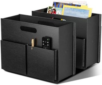 ABC life 2 PACK Magazine Basket Holder, Black