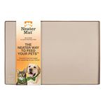 Neater Pet Brands Neater Mat - Waterproof Silicone Pet Bowls Mat - Protect Floors from Food & Water (Cappuccino, 24" x 16" Silicone)