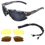 Rapid Eyewear Camouflage Polarised Sports & Fishing Sunglasses. Glasses with Interchangeable Lenses