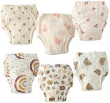 Baby Training Underpants,Soft Cotton Muslin Absorbent Potty Training Underwear For Baby Girls 6-12 Months