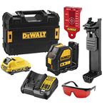 DEWALT 2-Way Self Levelling Cross Line Red Beam Laser 12V with Battery 2.0Ah (Black) DCE088D1R