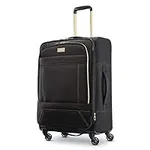 American Tourister Belle Voyage Softside Luggage with Spinner Wheels, Black, Checked-Medium 25-Inch