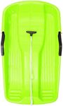 Colaxi Snow Sled, Snow Flying Board Toboggan Sledge Grass Board Snowboard with Pulling Rope and Handles, 26x16'', Green