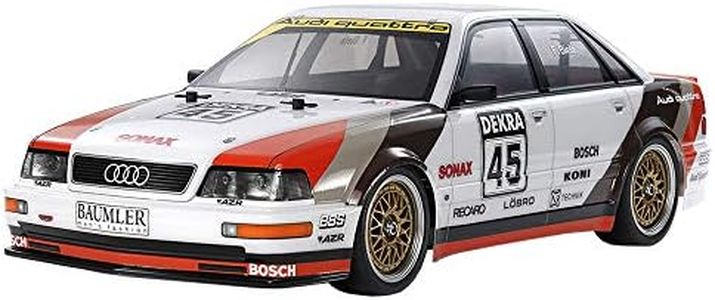 TAMIYA 58682 Audi 1:10 Model V8 Touring Car (TT-02), Remote Controlled Car, RC Vehicle, Model Building, Kit for Assembly, Hobby, Crafts, Multicoloured