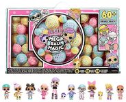 L.O.L. Surprise Mega Ball Magic - 12 Collectible Dolls, 60+ Surprises, 4 Unboxing Experiences - Squish Sand, Bubbles, Gel Crush, Shell Smash - Mix and Match Fashions - Great for Girls and Boys Ages 3+