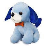 Webby Soft Animal Plush Standing Dog Toy 20cm, Blue