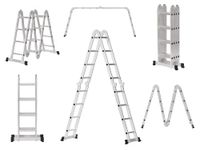 The Workplace Depot Multi-Purpose Ladder – Lightweight Aluminium, 150kg Capacity, Foldable, 4810mm Extended Height, Anti-Slip Feet, Ideal for Home, Office, DIY & Professional Use