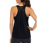 Superora Workout Tops Loose fit Racerback Tank Tops for Women Mesh Backless Tank Running Tank Tops