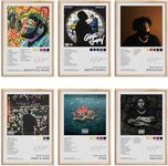 Rod Wave Limited Posters Music Album Cover Posters Room Aesthetic Canvas Wall Art Posters Prints Set of 6 for Girl and Boy Teens Dorm Room Decor 8x12 inch Unframed