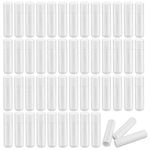 Dadabig 50 PCS Empty Lipstick Container, Lip Gloss Tubes Refillable DIY Lip Gloss Container Empty Plastic Balm Tubes Round Bottle Lipstick Container with Cap for DIY Homemade Lip Balm, White