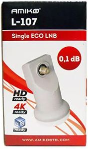 AMIKO L-107 0.1dB Single Universal LNB Linear Ku Satellite LNBF HD DVB-S2 FTA