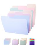 Mr. Pen- Pastel Poly File Folders, 1/3 Cut Tab, 6 Pack, Letter Size, Colored File Folders, Letter File Folders, Color Folders, Office File Folders, Office Supplies File Folders, File Folder