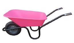 KetoPlastics WHEELBARROW 85 LITRE PINK PLASTIC PAN MADE IN UK