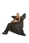 Extra Large Giant Beanbag in Black - XXXL 180x140cm - Indoor & Outdoor Large Garden Waterproof Bean Bag