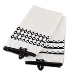 Prestige Disney Monochrome Mickey Mouse Cotton Tea Towels For Kitchen Set of 2, Black & White 49.5 x 69cm