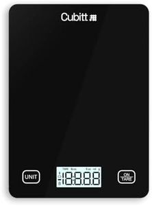 CUBITT Smart Kitchen Scale, Bluetooth Food Scale with Nutritional Calculator for Keto, Macro and Calorie, Digital Grams and Oz for Weight Loss, Cooking and Baking with Smartphone APP (Black Color)