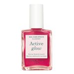 Manucurist Active Glow™ Blueberry Pink All In One Perfector Nail Polish & Care - Vegan & Made in France Ultra-Glowy 2 in 1 Nail Concealer & Care - Plant-Based - Gifts for Women