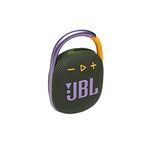 JBL Clip 4, Wireless Ultra Portable Bluetooth Speaker, Pro Sound, Integrated Carabiner, Vibrant Colors with Rugged Fabric Design, Dust & Waterproof, Type C (without Mic, Green)