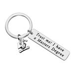 Graduation Keyring Gift for Boys Girls Teens Graduation Keychain for Him Her Trust Me! I Have A Master Degree Funny Grad Keychain Gifts Master Graduation Gift for Family Friends