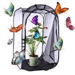 Insect and Butterfly Habitat Cage Terrarium Pop-up,Collapsible Caterpillar Habitat with Mesh PanelsLarge Monarch Butterfly Habitat