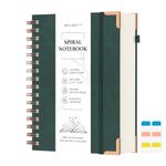 A5 Dotted Notebooks, 320Pages /160 Sheets Journal for Writing,100gsm, Spiral Dotted Notebook， for Women Men Work Office School,- Green