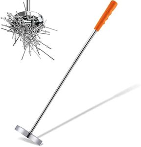 Rechabite Telescoping Magnetic Sweeper Pickup Tool, Screws Parts Finder with 35LB Pull Capacity, Retractable 8.6" to 33" with Strong Magnet, Pick up Nails, Screws, and Metal Parts, Orange