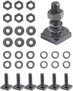 T Slot Bolts for Thule, Yakima Roof Rack Cross Bars, Platform, Cargo Basket, Stainless Square T Track Bolt Adapter to Secure Bike/Ski/Kayak Rack, Solar Panel, Awning, 4mm Thick