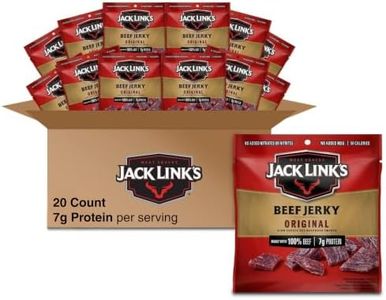 Jack Link's Beef Jerky Multipack - Original - Made with 100% Real Beef - Ready to Eat Real Meat Protein Snacks - 7g Protein per Serving - 0.625 oz Bags (20 Pack)