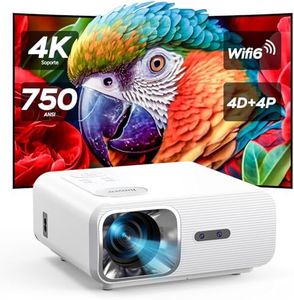 【AI Auto Focus/ Auto 4D Keystone】Proyector 4K WiFi6 Bluetooth 28000 Lúm Full HD 1080P Jimveo 4K Proyector Soporte Función Zoom Cine en Casa con Evitación Objetos [Adaptación Pantalla] para IOS/Android