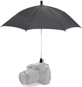 NCTCYO Large Rain Cover/Sunshade, 360 Adjustable Camera Umbrella for DSLR, Lightweight & Compact, Black