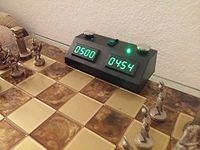 The Chess Store ZMF-II Chess Clock - Black with Green LED