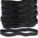 AMUU Rubber Bands Thick Size #107 wide Rubber Bands 30 pack black Big Elastics Bands large Long Rubber Bands for Office Supply File Folders box Books gifts Notebook,rubber band Measurements: 7" x 1.5" (Black-30PCS)