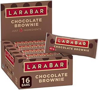 LÄRABAR Chocolate Brownie, Fruit and Nut Energy Bar, Pack of 16 Bars, Gluten Free, Vegan, Family Pack, Snack Bars, 720 Grams Package