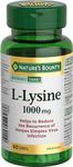 Nature's Bounty L-Lysine Supplement, Helps Reduce the Recurrence of Herpes Simplex Virus, 1000mg, 60 Tablets