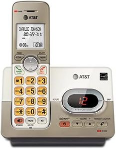 AT&T EL52113 Cordless Phone with Answering System & Extra-large Backlit Keys Light champagne