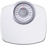 Adamson A25 Scales for Body Weight - Up to 400 LB - 5.3" Dial on 12.4" x 10.2" Platform - Anti-Skid Rubber Surface - High Precision Bathroom Scale Analog - Durable with 20-Year Assurance - Full White