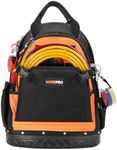 WISEPRO Tool Backpack, Heavy Duty HVAC Tool Bag Molded Base Tradesman Backpack, Tool Organizer for Electrician, Plumber, Maintenance Worker